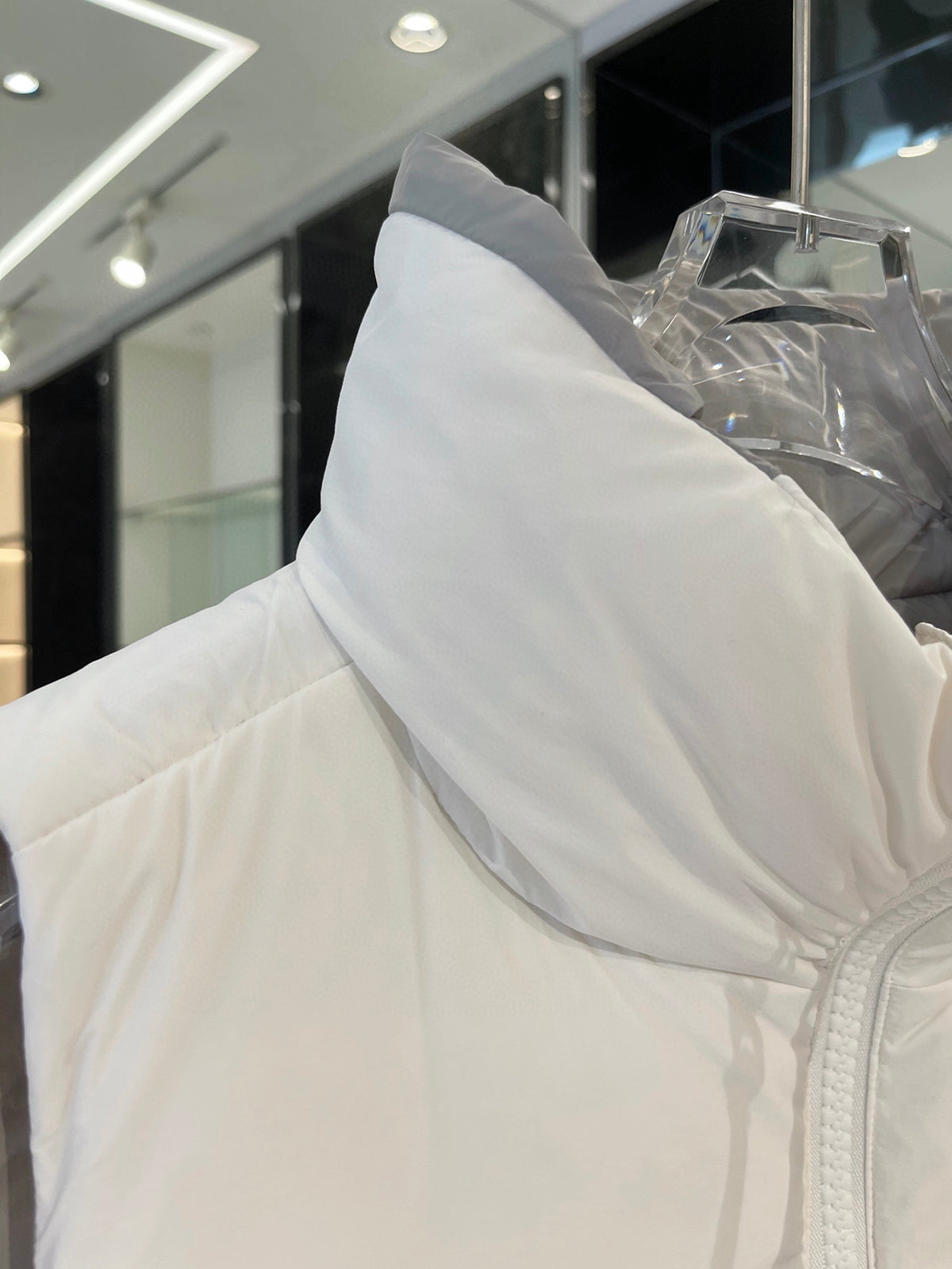 Canada Goose White Tonal Badge Quilted Puffer Vest