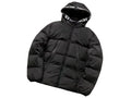 Moncler Black Contrast Logo Hood Quilted Puffer Jacket