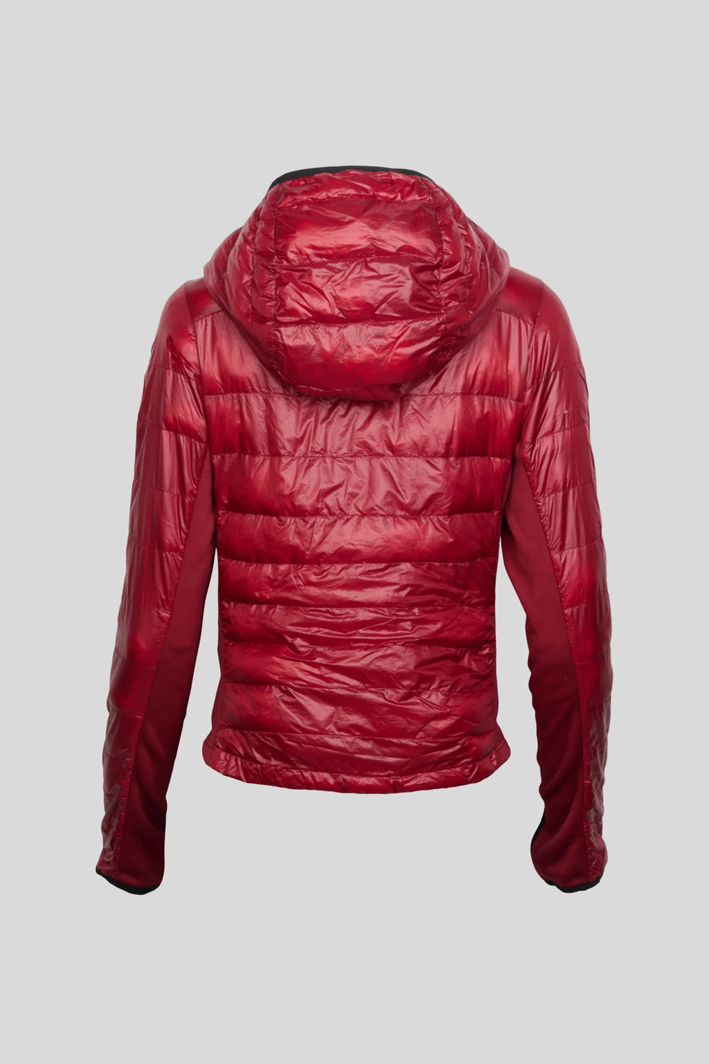 Canada Goose Red Glossy Hooded Quilted Jacket