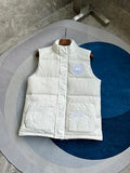 Canada Goose White Tonal Logo Quilted Puffer Vest