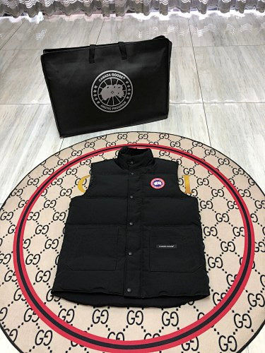 Canada Goose Black Classic Logo Quilted Puffer Vest
