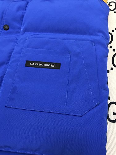Canada Goose Royal Blue Classic Logo Quilted Puffer Vest